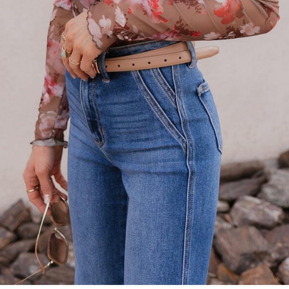 DUSK TO DAWN GRADIENT WIDE LEG KANCAN JEANS